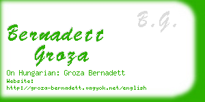 bernadett groza business card